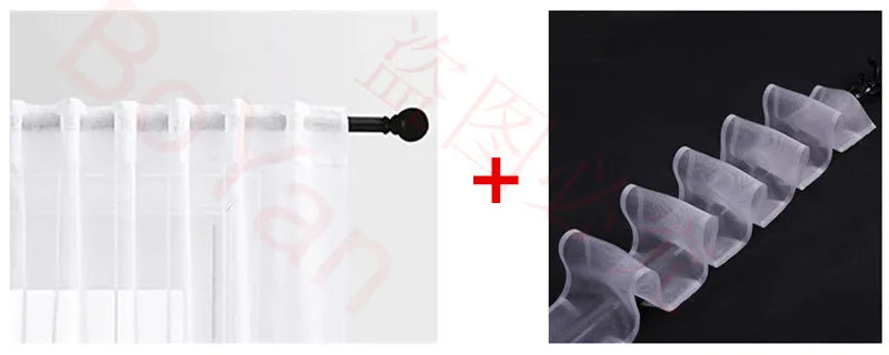 High Quality Super Soft Elegant Cream White Tulle Curtains for Living Room Decor Beige Window Sheer Voile Modern Bedroom Chiffon