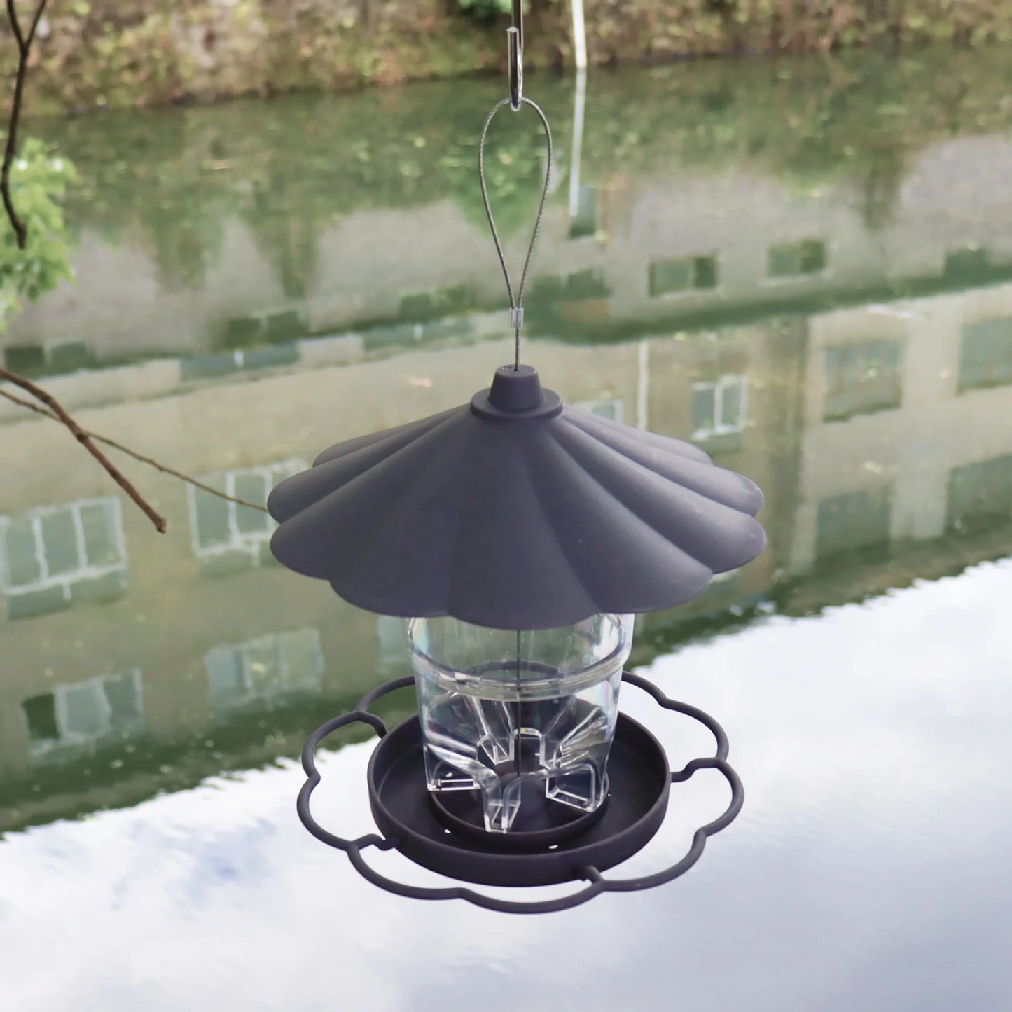 Backyard Bird Feeders Wild Bird Feeders Attract Diverse Birds with Elegant, Waterproof Lantern Bird Feeder for Outdoor Viewing