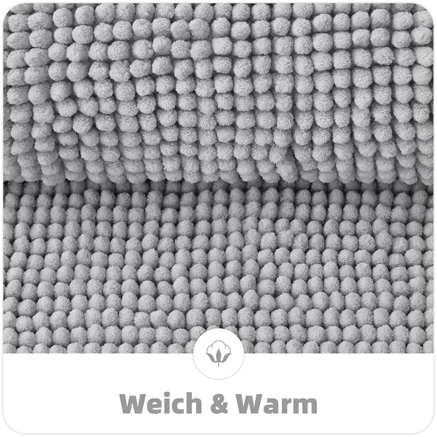 Olanly Chenille Bathroom Mats Ultra Soft Absorbent Bath Non-slip Rugs Washable Shower Mats Thick Plush Microfiber Floor Carpets