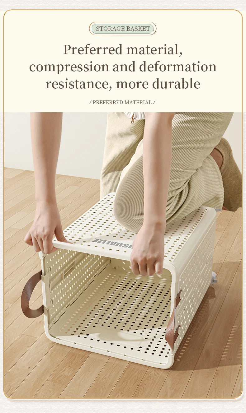 Laundry Basket With Wheels Foldable Laundry Basket Large Capacity Dirty Clothes Hamper Multifunction Rolling Organizer for Home