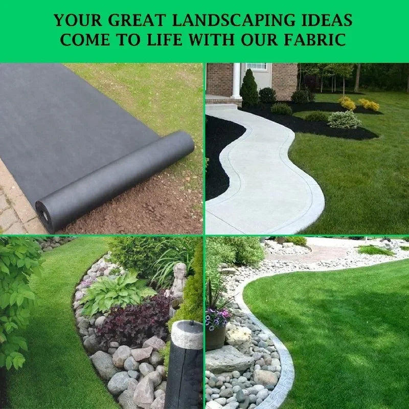 1 Roll of Garden Landscape Fabric Weed Barrier Heavy-Duty Car Road Gardening Mat Polypropylene Ground Cover Plant Flower Vegetab
