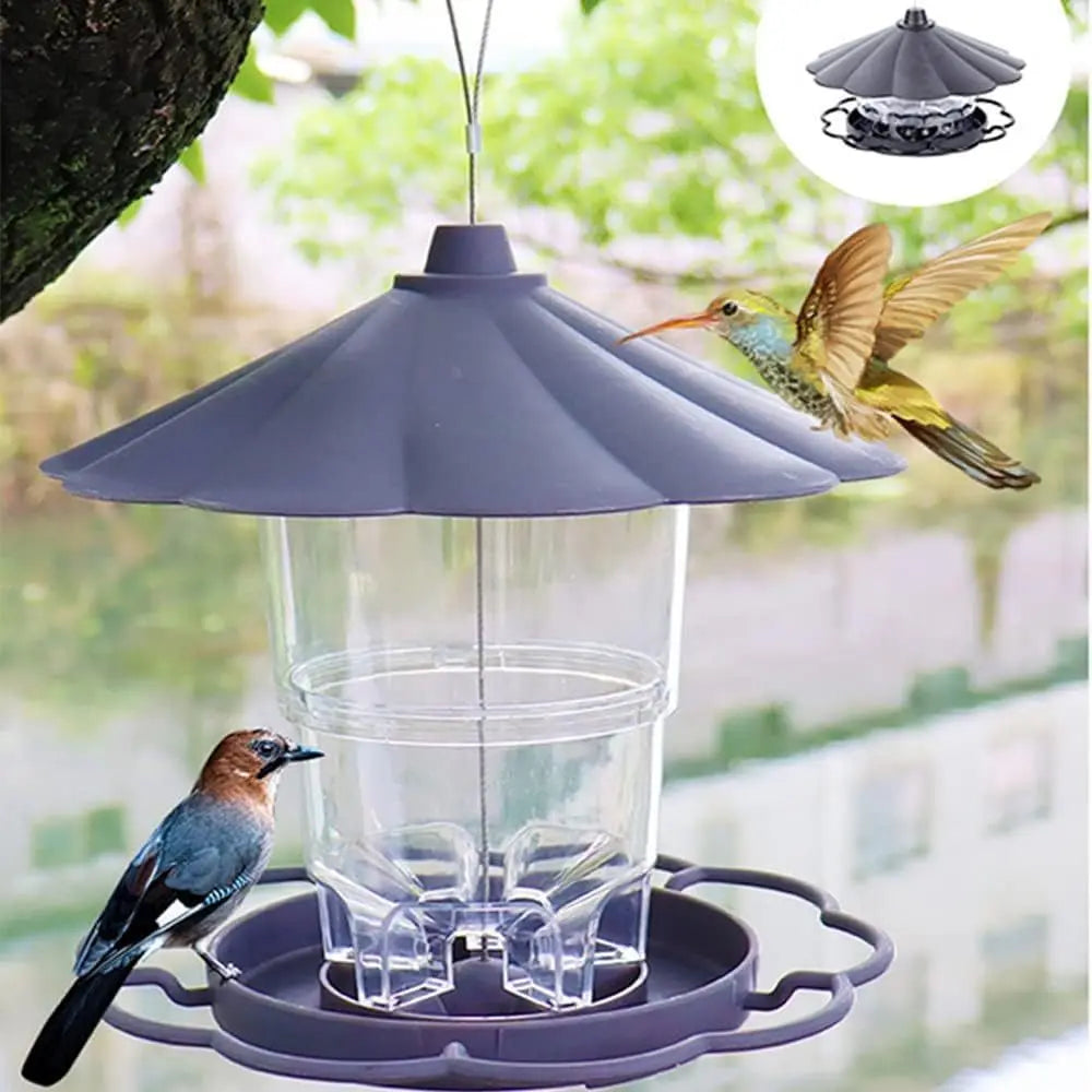 Backyard Bird Feeders Wild Bird Feeders Attract Diverse Birds with Elegant, Waterproof Lantern Bird Feeder for Outdoor Viewing