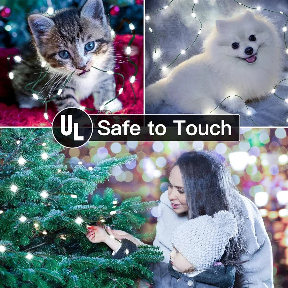 1000 LED Green Wire Led String Fairy Lights US/EU Plug 110V/220V Waterproof LED Christmas Tree Holiday Home Garden Decor Xmas