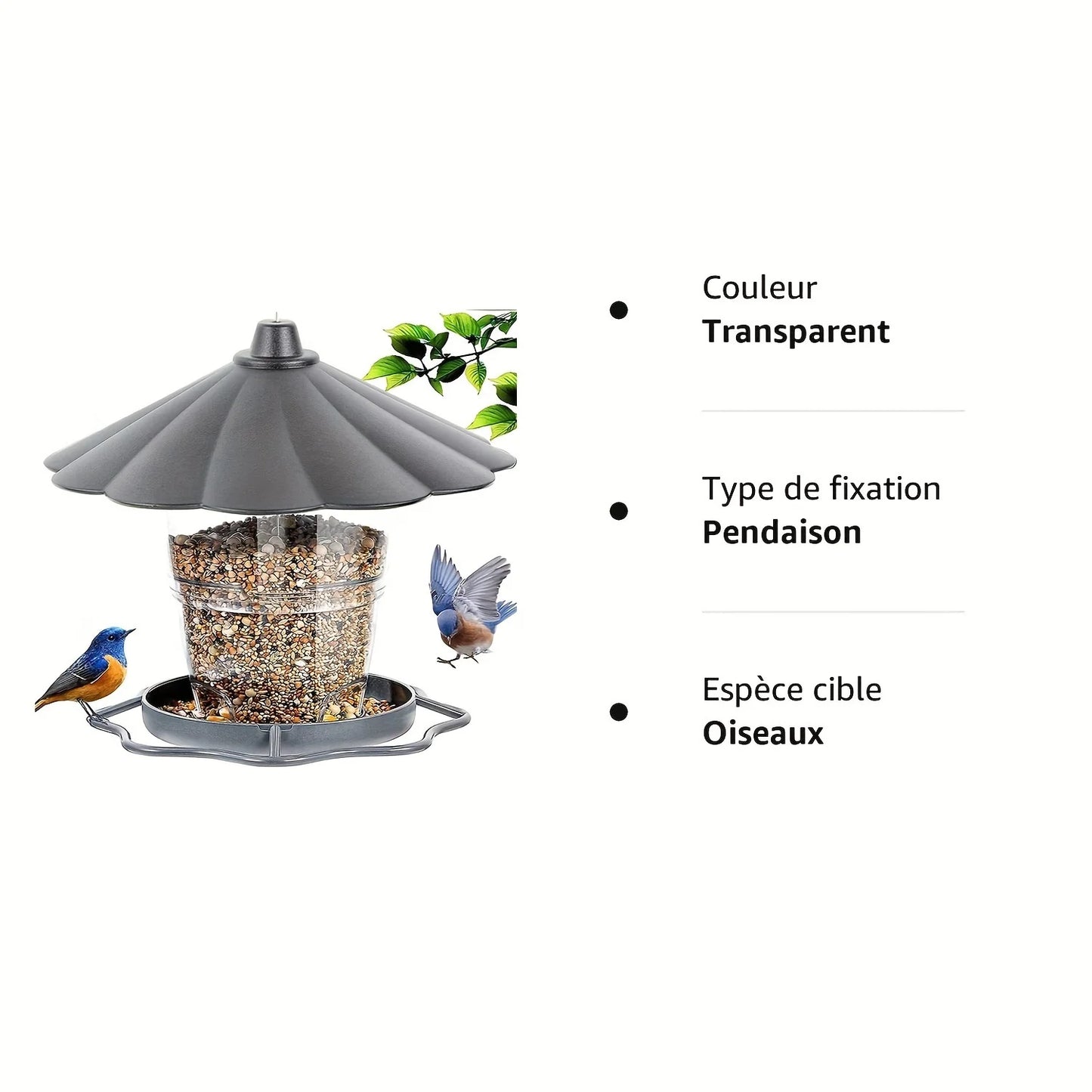 Backyard Bird Feeders Wild Bird Feeders Attract Diverse Birds with Elegant, Waterproof Lantern Bird Feeder for Outdoor Viewing