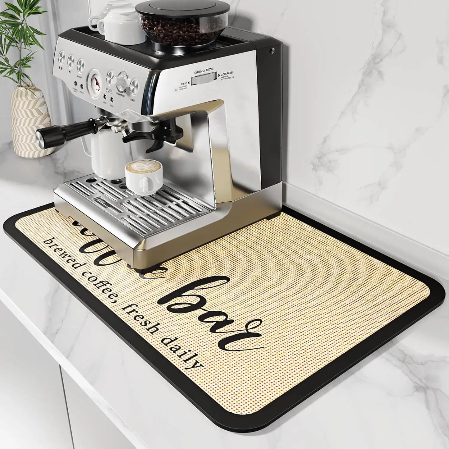 Coffee Mat Super Absorbent Quick Drying Mat for Kitchen Counter Espresso Machine Coffee Maker Table Decor Coffee Bar Accessories