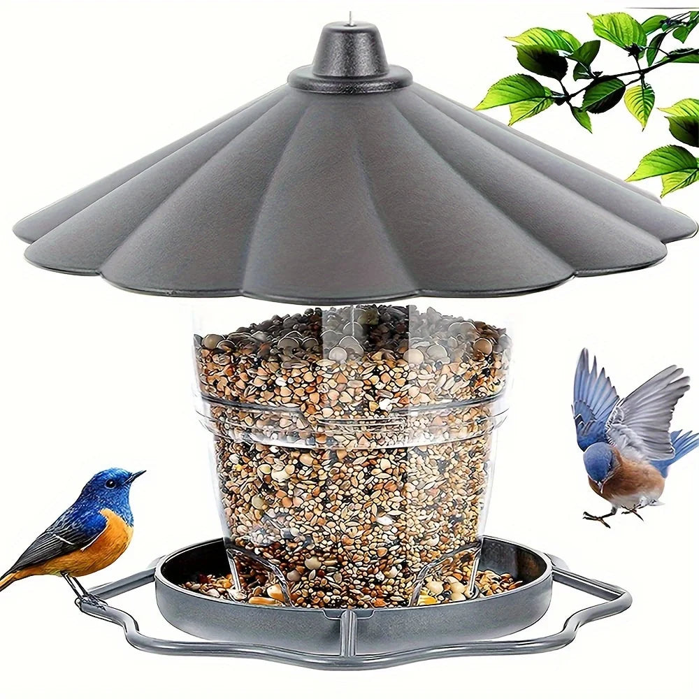 Backyard Bird Feeders Wild Bird Feeders Attract Diverse Birds with Elegant, Waterproof Lantern Bird Feeder for Outdoor Viewing