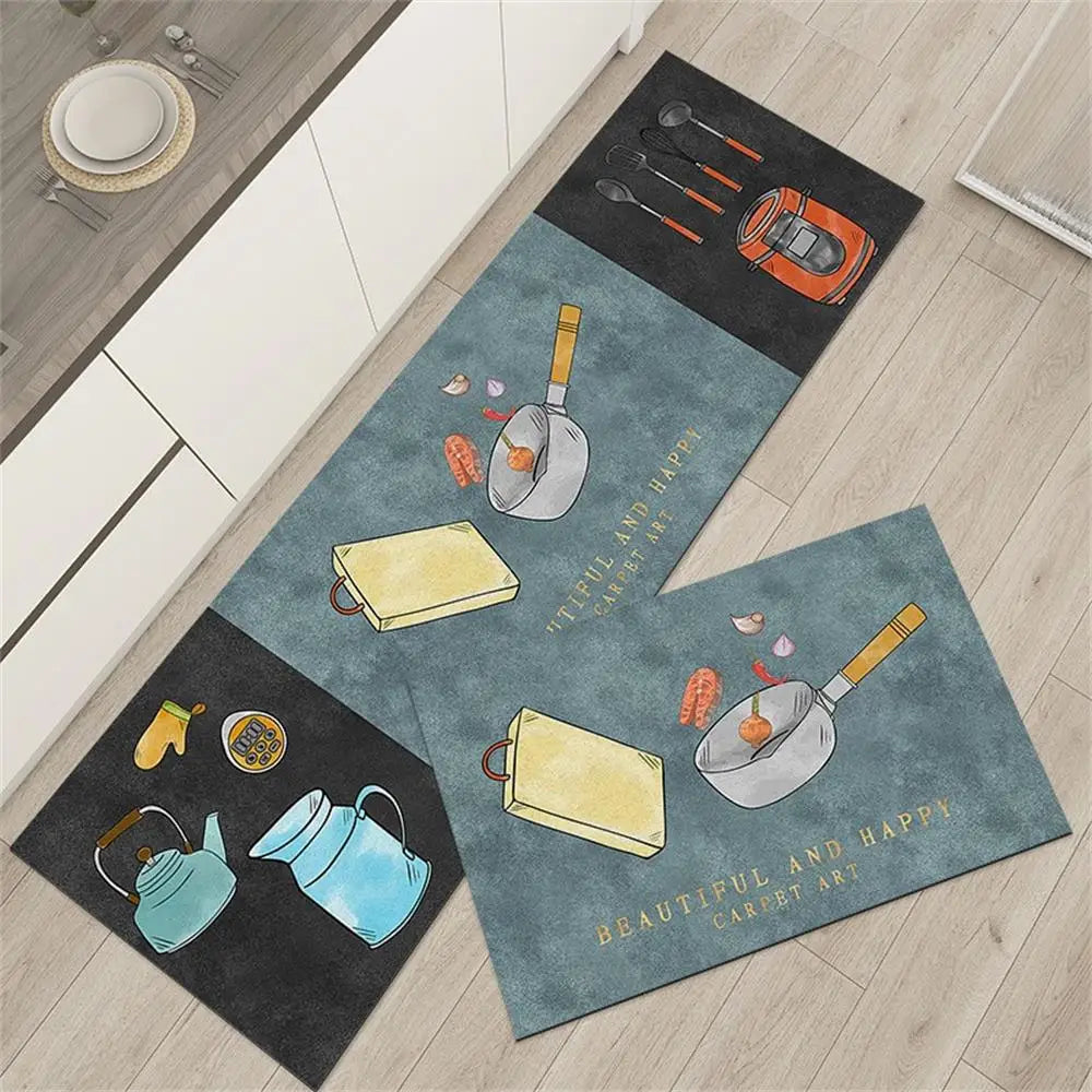 Non-slip Kitchen Carpets for Living Room Long Area Rug Kitchen Floor Mat Carpets Entrance Door Mat Home 바닥 깔개 Alfombra Tapis