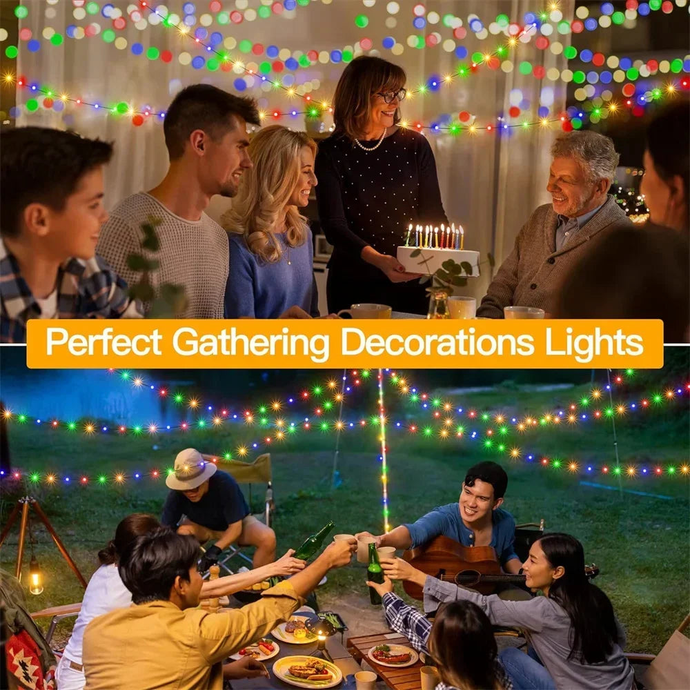 1000 LED Green Wire Led String Fairy Lights US/EU Plug 110V/220V Waterproof LED Christmas Tree Holiday Home Garden Decor Xmas