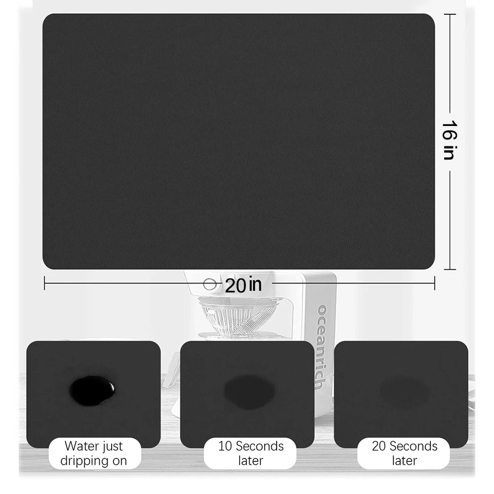 Coffee Mat Super Absorbent Quick Drying Mat for Kitchen Counter Espresso Machine Coffee Maker Table Decor Coffee Bar Accessories