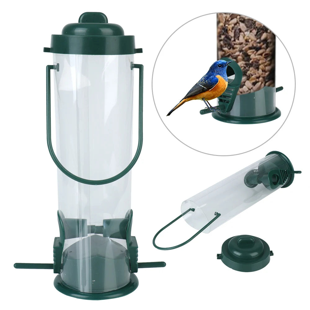 Bird Feeder Outdoor Decoration Wild Bird Seed Feeder Bird Feeding Tool Bird Tableware Hanging Garden Paddock